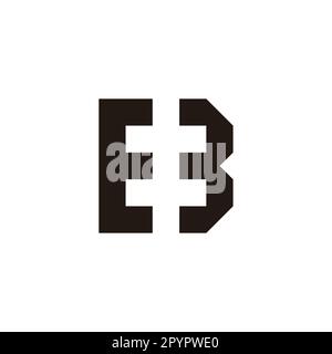 Lettre E3, lettre B carré symbole géométrique simple logo vecteur Illustration de Vecteur