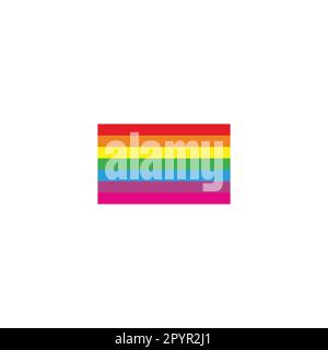 Drapeau, arc-en-ciel, coloré géométrique symbole simple vecteur logo Illustration de Vecteur