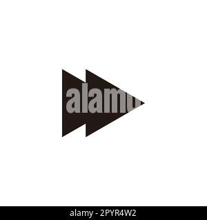 Flèche, symbole géométrique droit vecteur simple du logo Illustration de Vecteur