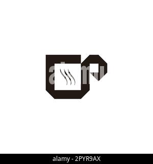 tasse à café, boisson, carré géométrique symbole simple logo vecteur Illustration de Vecteur