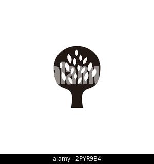 Arbre, laisse le symbole géométrique simple logo vecteur Illustration de Vecteur