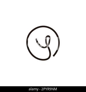 Lettre y arrondi, ligne géométrique symbole simple logo vecteur Illustration de Vecteur