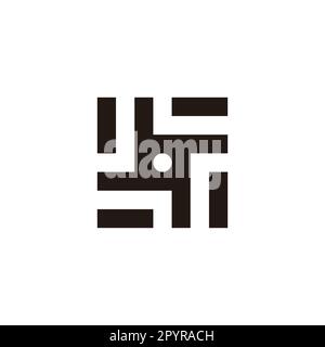 Lettre S machine, carré géométrique symbole simple logo vecteur Illustration de Vecteur
