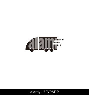 Box car, symbole géométrique rapide simple logo Vector Illustration de Vecteur