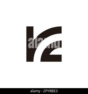 Lettre r et c courbe symbole géométrique simple logo vecteur Illustration de Vecteur