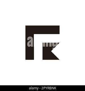 Ruban lettre r, symbole géométrique carré logo simple vecteur Illustration de Vecteur