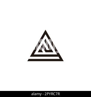 Lettre N en g, triangle géométrique symbole simple logo vecteur Illustration de Vecteur