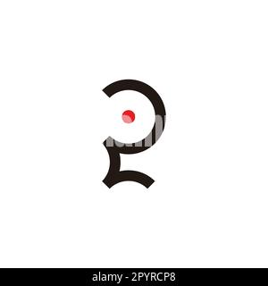 Numéro 2, symbole géométrique unique, logo vectoriel simple Illustration de Vecteur