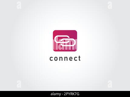 Logo Connect, modèle de conception de logo Vector Connect Illustration de Vecteur
