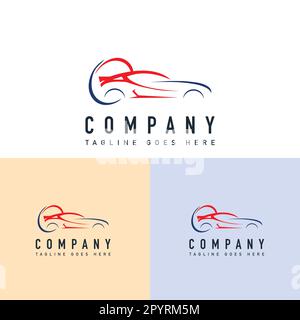 Modèle de logo de voiture vecteur isolé sur fond blanc. Concept de logo d'icône de voiture pour votre entreprise. Illustration de Vecteur
