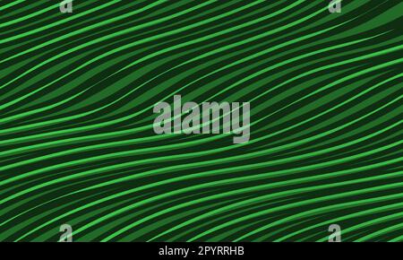 Fond abstrait de motif d'onde en ligne verte. Lignes ondulées à rayures vertes concept d'entreprise moderne pour bannière, couverture, affiche, présentation Illustration de Vecteur