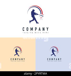 Modèle de logo de baseball, emblème, concept de design, symbole créatif. Modèle vectoriel de conception de logo de sport de base-ball Softball. Illustration de Vecteur