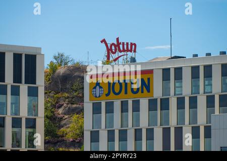 Sandefjord, Norvège - 10 août 2022 : siège de JOTUN à Sandefjord Banque D'Images