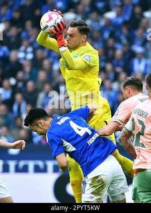 Bundesliga, Veltins Arena, Gelsenkirchen, FC Schalke 04 contre Werder Bremen; Jiri Pavlenka (SVW) Banque D'Images