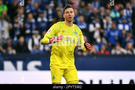 Bundesliga, Veltins Arena, Gelsenkirchen, FC Schalke 04 contre Werder Bremen; Jiri Pavlenka (SVW) Banque D'Images