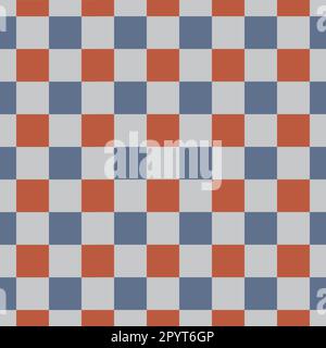 Motif de damier vintage. Couleurs rétro à carreaux et motif Vichy. Arrière-plan abstrait Geometric Square. Gris lavande, gris bleu foncé et marron Illustration de Vecteur