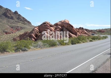 Redstone Dune Trail au Nevada. Banque D'Images