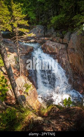 Smals Falls, chute d'eau dans le Maine Banque D'Images