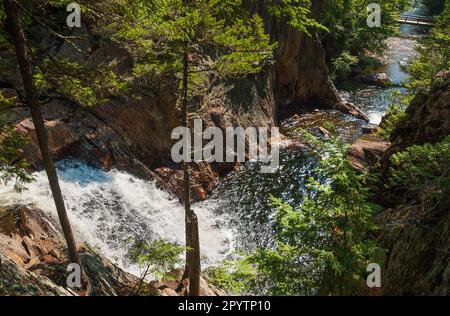 Smals Falls, chute d'eau dans le Maine Banque D'Images