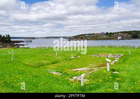 Site historique colonial de l'État de Pemaquid dans le Maine Banque D'Images