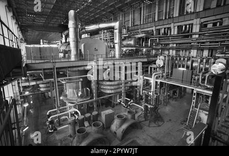 Bulgarie, Kozloduy, 14-11-1991. Archive: 30-04-23 la centrale nucléaire de Kozloduy est la seule centrale nucléaire en activité en Bulgarie. Il est situé à 200 kilomètres au nord de Sofia et à cinq kilomètres à l'est de Kozloduy, sur le Danube. La construction de la centrale nucléaire a commencé à 6 avril 1970. Photo : vue dans la salle d'opération [traduction automatique] Banque D'Images