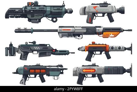 illustration vectorielle de l'interface utilisateur du pistolet à jouets blaster isolé sur fond blanc Illustration de Vecteur