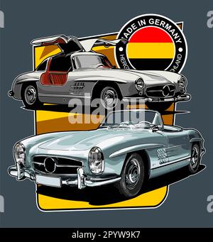 modèle de vecteur de voiture classique Illustration de Vecteur