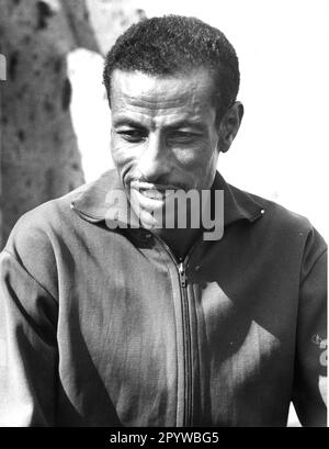 Jeux olympiques d'été 1968 à Mexico. Abebe Bikila (Éthiopie) en portrait 06.10.1968. Uniquement pour un usage journalistique ! Réservé à un usage éditorial ! [traduction automatique] Banque D'Images