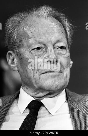 Allemagne, Berlin 26.09.1990. Archive No.: 21-21-27 SPD Party Congress photo: Willy Brandt [traduction automatique] Banque D'Images