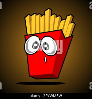 bande dessinée frites Illustration de Vecteur