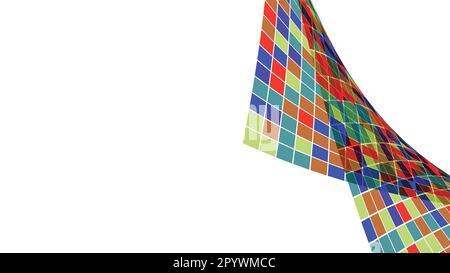 Forme de mosaïque abstraite sur blanc Illustration de Vecteur