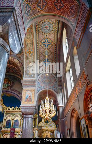 Intérieur et plafond de la célèbre et historique cathédrale d'Uspenski à Helsinki, Finlande, Brésil Banque D'Images