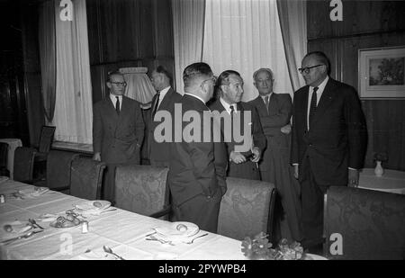 Réunion de la Chambre de commerce américaine (AHK) à l'Hôtel Kempinski à Berlin, octobre 1955. Banque D'Images