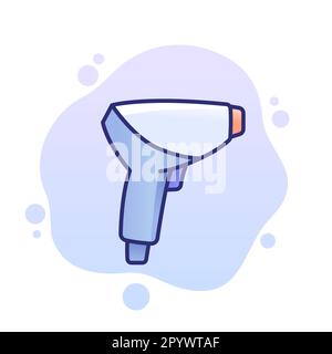 icône d'épilateur laser, vecteur d'épilation Illustration de Vecteur