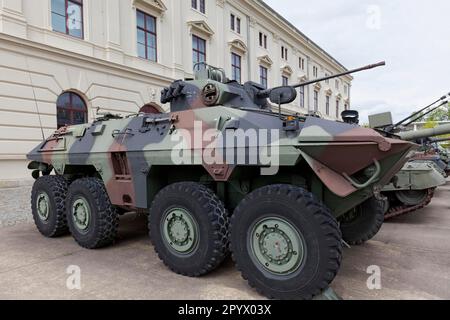 Luchs A2 véhicule blindé de 1975, véhicule militaire, Musée d'histoire militaire des Forces armées allemandes, Dresde, Saxe, Allemagne Banque D'Images