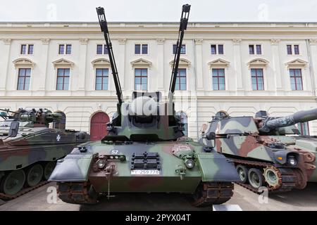 Gepard 1 A2 char d'armes antiaérien, véhicule militaire, Musée d'histoire militaire des forces armées allemandes, Dresde, Saxe, Allemagne Banque D'Images