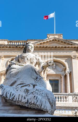 Vue sur La Valette, la capitale de Malte Banque D'Images