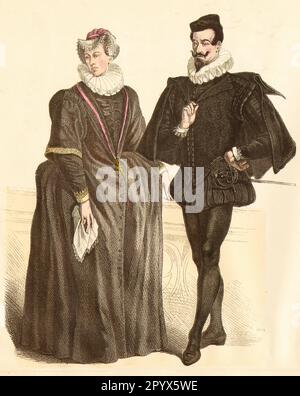 Nobles en robe contemporaine, deuxième tiers du 16th siècle. [traduction automatique] Banque D'Images