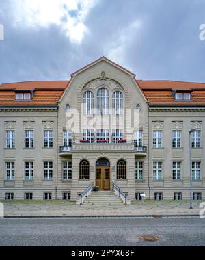 Hôtel de ville de Sassnitz, Mecklembourg-Poméranie occidentale, Île de Rugen, Allemagne, Europe. Banque D'Images