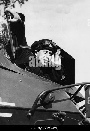 Des véhicules de reconnaissance blindés probablement lors d'une manifestation dans une zone d'entraînement militaire en Allemagne. Photo: Schwahn [traduction automatique] Banque D'Images