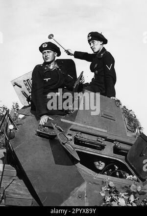 Des véhicules de reconnaissance blindés probablement lors d'une manifestation dans une zone d'entraînement militaire en Allemagne. Photo: Schwahn [traduction automatique] Banque D'Images