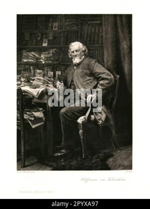 August Heinrich Hoffmann, connu sous le nom de Hoffmann von Fallersleben, poète allemand. Photo: Heliogravure, Corpus Imaginum, Collection Hanfstaengl. [traduction automatique] Banque D'Images