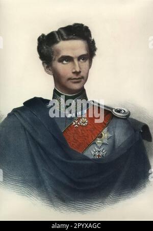 Roi Louis II de Bavière (1845-1886). Photo: Heliogravure, Corpus Imaginum, Collection Hanfstaengl. [traduction automatique] Banque D'Images