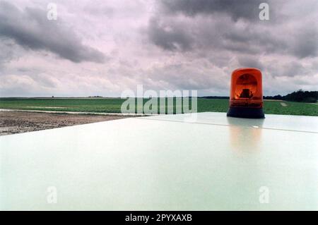 Date de l'enregistrement: 23.06.1997 pompe pour abaisser le niveau des eaux souterraines dans la mine de lignite opencast de Garzweiler près d'Otzenrath. [traduction automatique] Banque D'Images