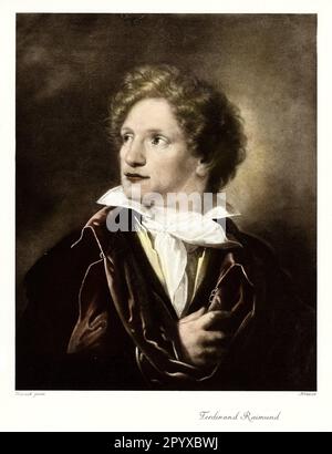 Ferdinand Raimund (aigtl. Raimann, 1790-1836), acteur et écrivain autrichien. Peinture de Franck. Photo: Heliogravure, Corpus Imaginum, Collection Hanfstaengl. [traduction automatique] Banque D'Images