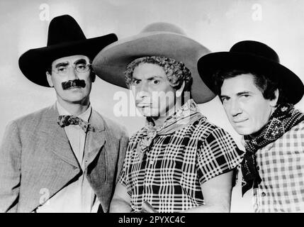 Groucho, Harpo et Chico Marx dans 'The Marx Brothers in the Wild West', titre original: 'Go West', réalisé par Edward Buzzell, USA 1940. [traduction automatique] Banque D'Images