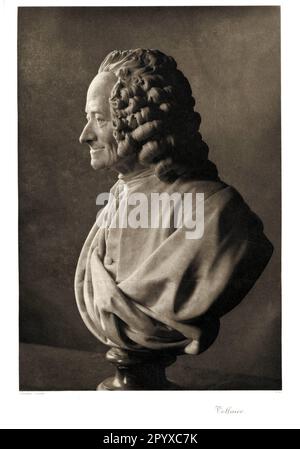 Voltaire (gie François-Marie Arouet, 1694-1778), écrivain et philosophe français. Buste de Jean-Antoine Houdon. Photographie. Photo: Heliogravure, Corpus Imaginum, Collection Hanfstaengl. [traduction automatique] Banque D'Images