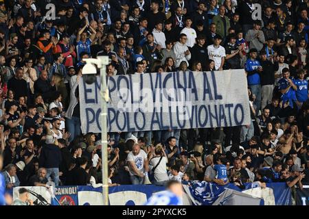 Empoli, Italie. 04 mai 2023, Supporters (Empoli) lors du match italien 'erie A' entre Empoli 3-1 Bologne au stade Carlo Castellani sur 04 mai 2023 à Empoli, Italie. Credit: Maurizio Borsari/AFLO/Alay Live News Banque D'Images