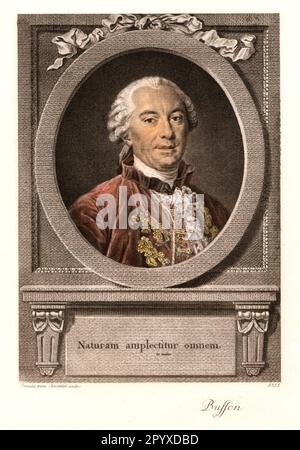 Georges Louis Leclerc Comte de Buffon (1707-1788), naturaliste français. Son travail principal est le volume 44 Histoire naturelle générale et spéciale (1749-1804). Gravure après une peinture de François Hubert Drouais (1727-1775). Photo: Heliogravure, Corpus Imaginum, Collection Hanfstaengl. [traduction automatique] Banque D'Images