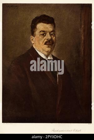 Friedrich Ebert (1871-1925), homme politique allemand. Peinture par Joh. Marx. Photo: Heliogravure, Corpus Imaginum, Collection Hanfstaengl. [traduction automatique] Banque D'Images